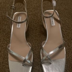 Metallic Fiora Heels from Saks Fifth Avenue